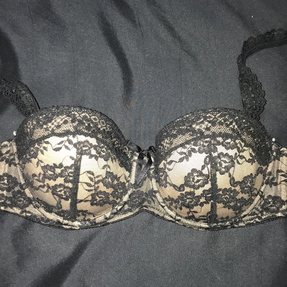 Adore me cute black & beige BRA